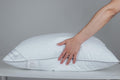 Goose Feather Down Bed Pillow for Sleeping, Hotel Collection Queen Size Soft Bed Pillow,100% Cotton Cover Queen Size Stripe White 1 Pack