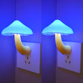 APAKI LED Mushroom Night Light Plug in Lamp Blue, 2 Pack Light Sensor Night Lights Plug into Wall, Dusk to Dawn Sensor Night Light f…