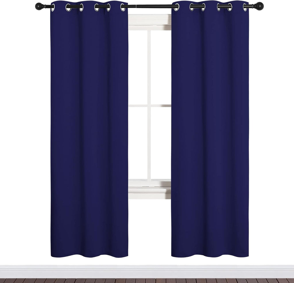 NICETOWN Blackout Draperies Curtains, All Season Thermal Insulated Solid Grommet Top Blackout Curtains/Drapes for Kid's Room (Royal Blue…