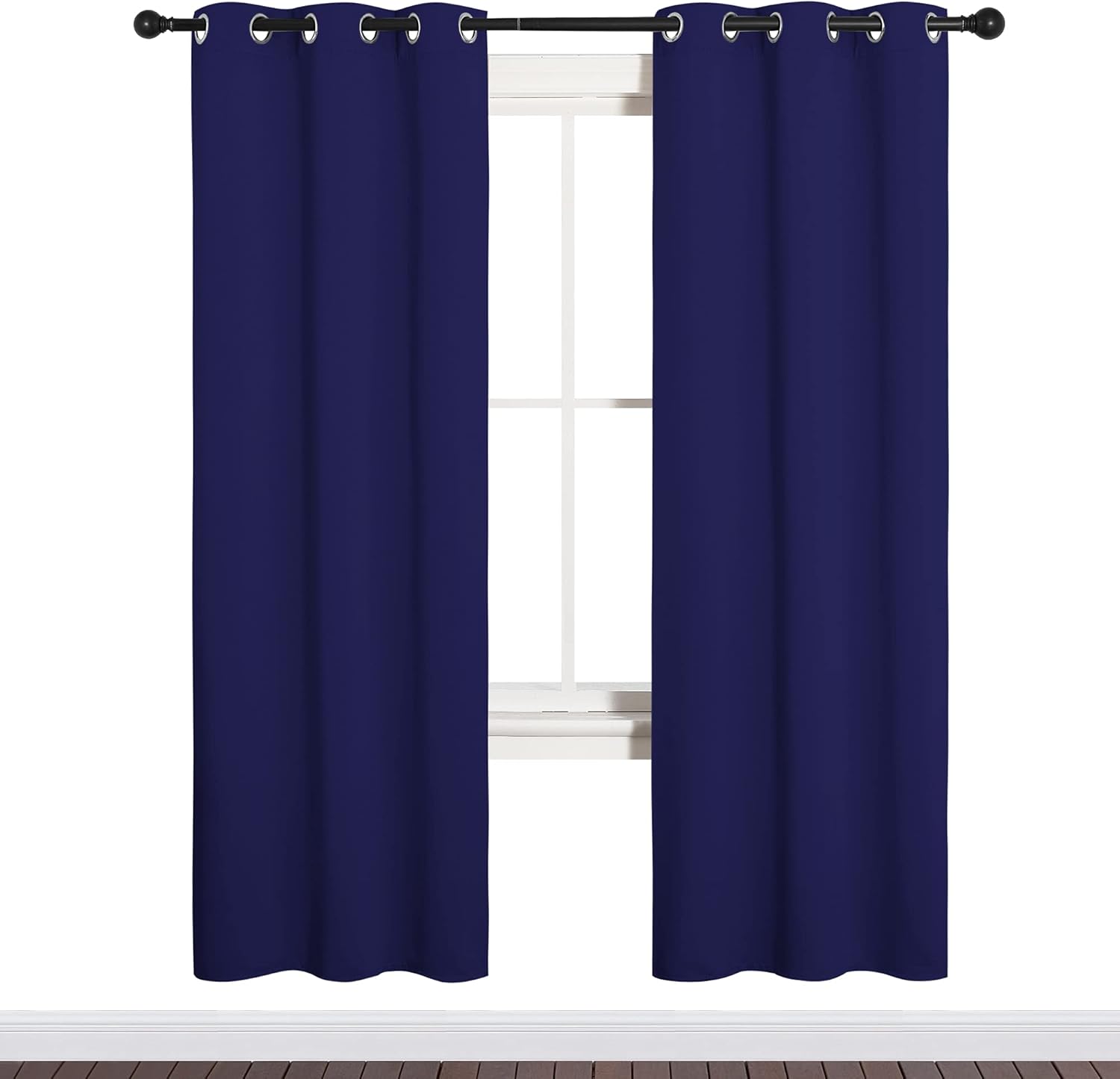NICETOWN Blackout Draperies Curtains, All Season Thermal Insulated Solid Grommet Top Blackout Curtains/Drapes for Kid's Room (Royal Blue…