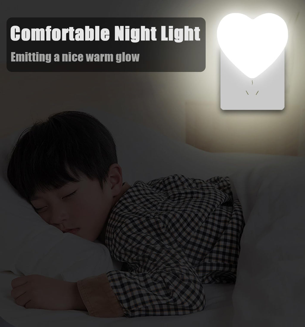 INZU Night Lights Plug into Wall, LED Night Light for Kids, Cute Nightlight with Auto Dusk to Dawn Sensor, LED Nightlight with Soft Warm…