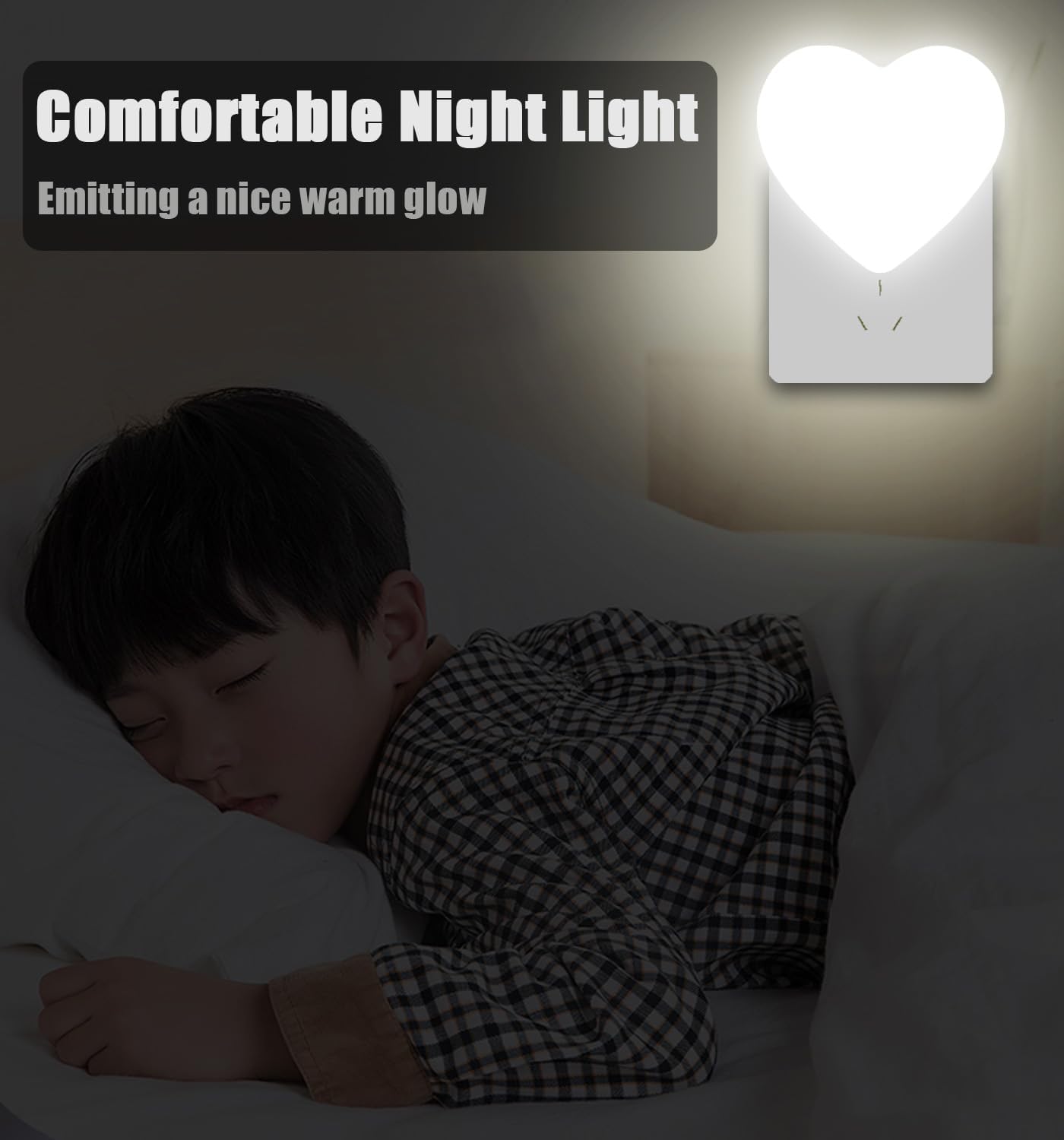 INZU Night Lights Plug into Wall, LED Night Light for Kids, Cute Nightlight with Auto Dusk to Dawn Sensor, LED Nightlight with Soft Warm…