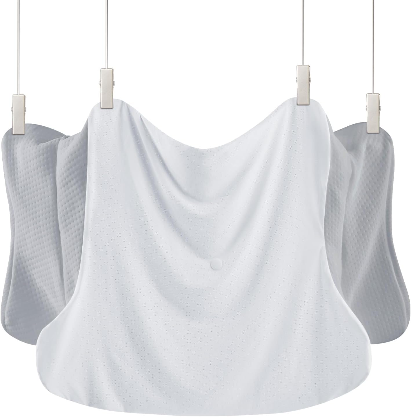 Donama Comfortable and Breathable Pillowcase for Cervical Pillow JK79 (Fit for Queen Size) cotton Grey