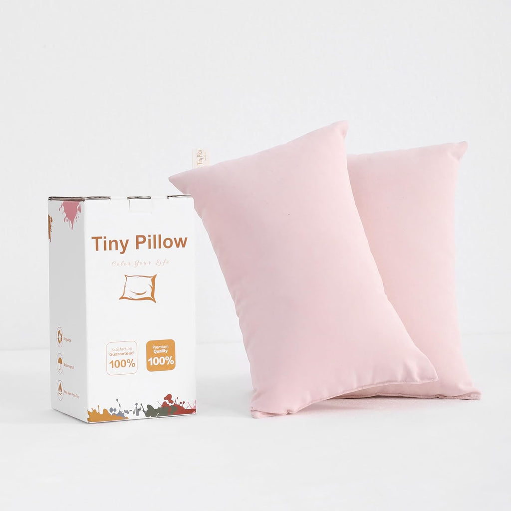 BEDSUM Tiny Pillows, 11x7 Mini Microfiber Small Pillow for Neck and Lumbar Support - Machine Washable Cushion for Office Desk…