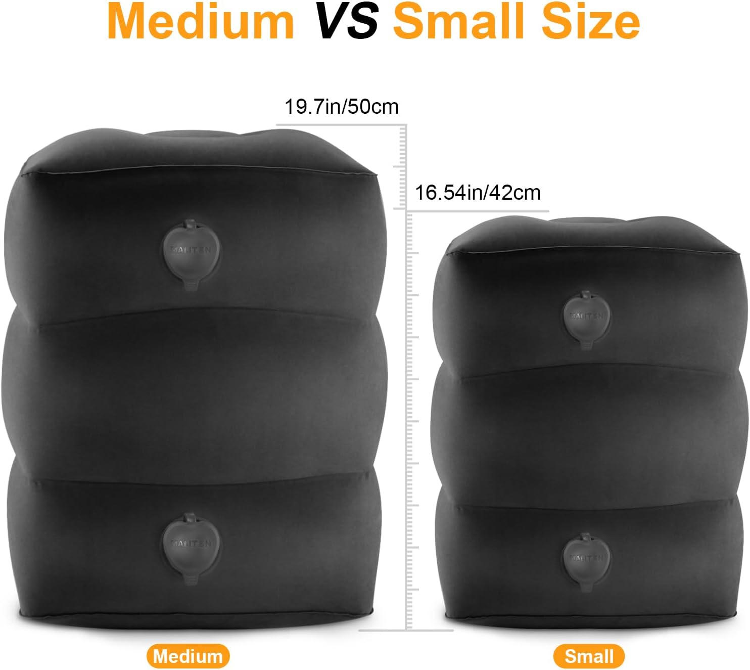 Maliton Inflatable Travel Foot Rest Pillow, Kids Airplane Bed, Adjustable Height Leg Pillow for Air Travel, Make a Flat Bed for Toddlers…