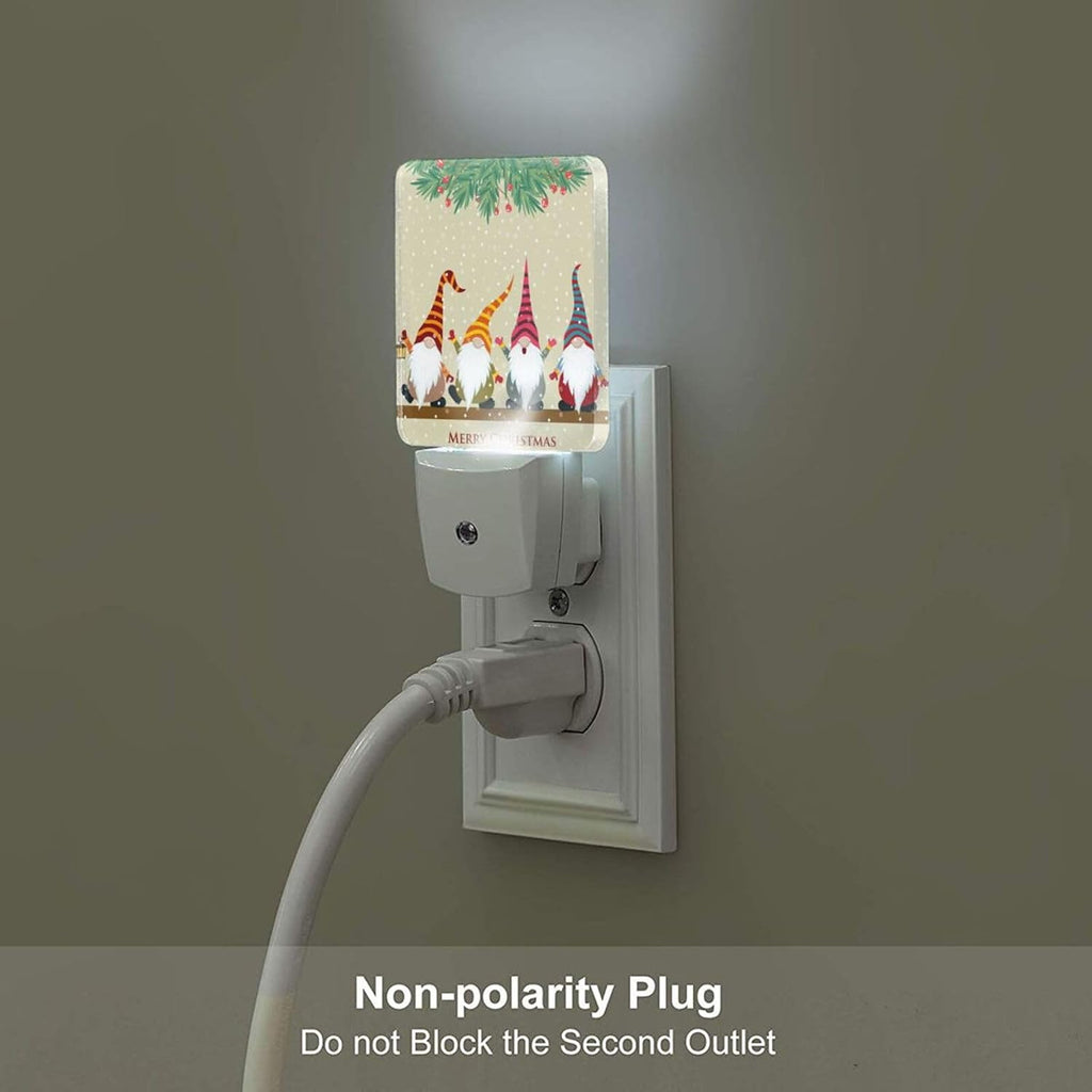 Christmas Gnomes Night Light, Plug-in Nightlights Auto Sensor Night Lamp Dusk to Dawn Lamp Home Decor for Nursery Children Girls Boys