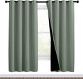 Nicetown 100% Blackout Window Curtain Panels, Full Light Blocking Drapes with Black Liner for Nursery, 72-inch Drop Thermal Insulated Drape…