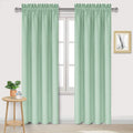 Dwcn Blackout Curtains Room Darkening Thermal Insulated Bedroom Curtains Window Curtain Panels, 38 x 84 inches Long, Set of 2 Light Green R…