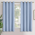 YoungsTex Light Blue Room Darkening Curtains 63 Inch Long for Bedroom - Thermal Insulated Window Drapes with Grommet Blackout Privacy for K…