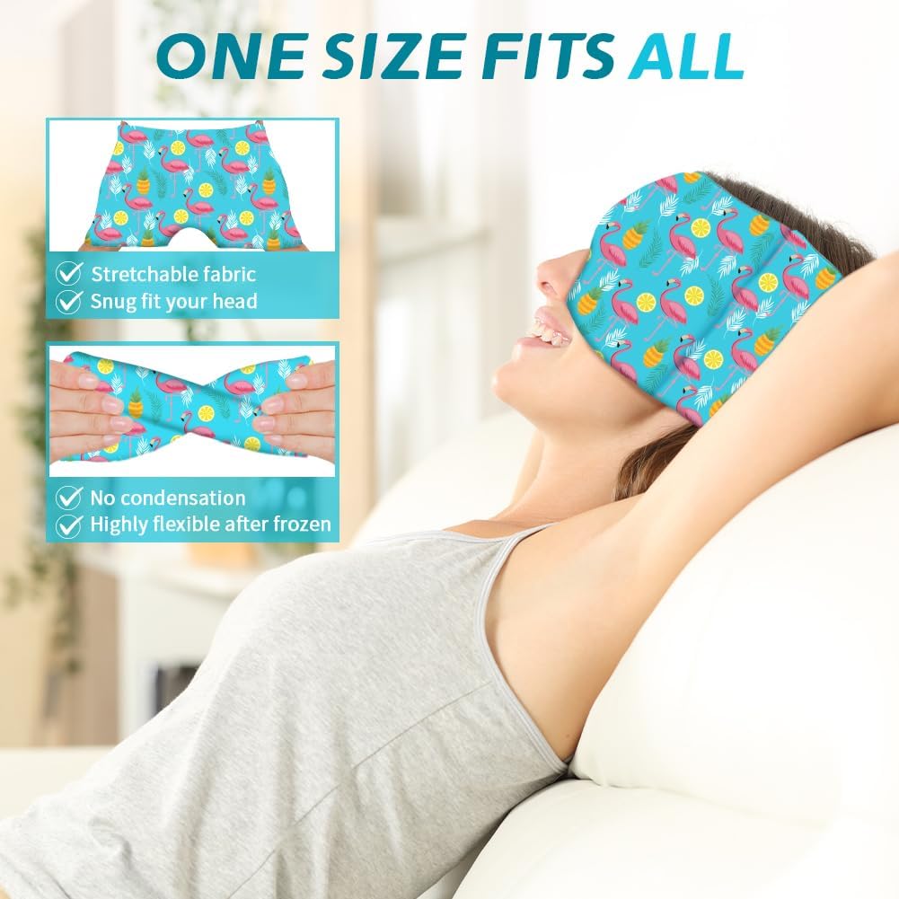 Conbella Migraine Relief Cap, Soothing Headache Ice Face Mask Products, Hot and Cold relaxation, Migraine Headache Relief Cap for…