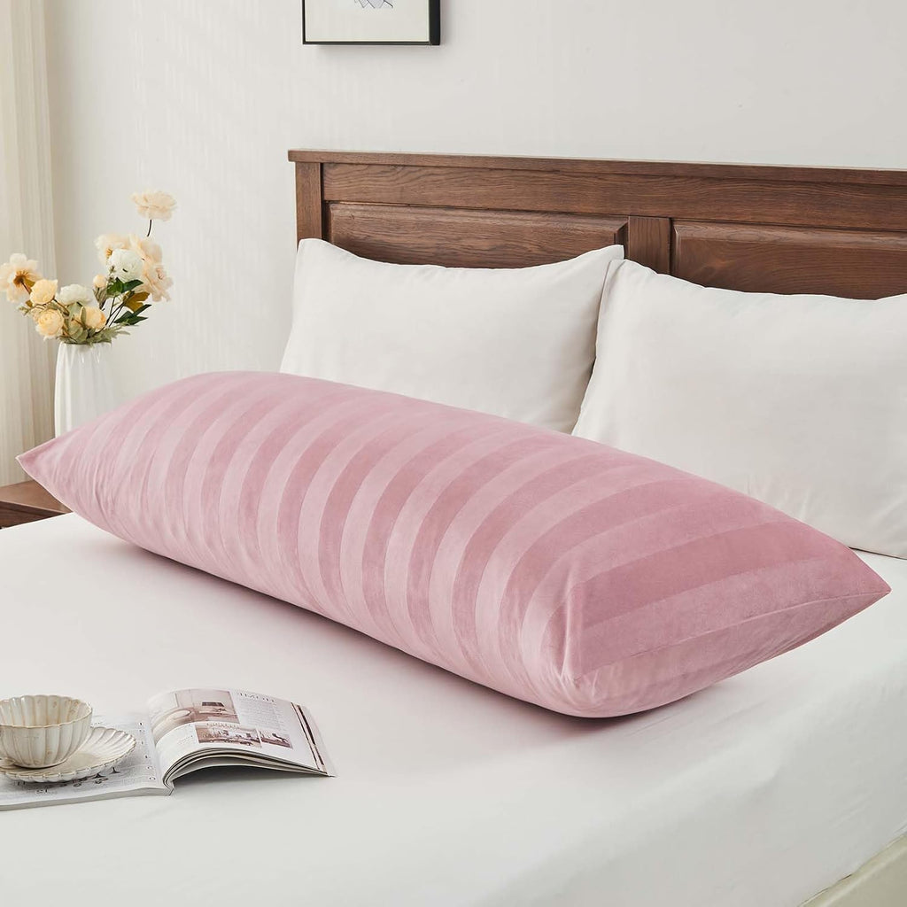BEDELITE Velvet Body Pillow Cover with Zipper, Soft and Plush 20x54 Long Pillow Case, Velvety Smooth and Cozy Body Pillow Pillowcase for…
