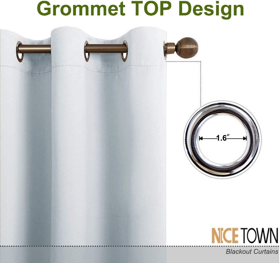 NICETOWN Insulated Sliding Door Curtain-Wide Thermal Blackout Patio Door Curtain Panel, Sliding Door Drapes/Draperies with Grommet Top (1…