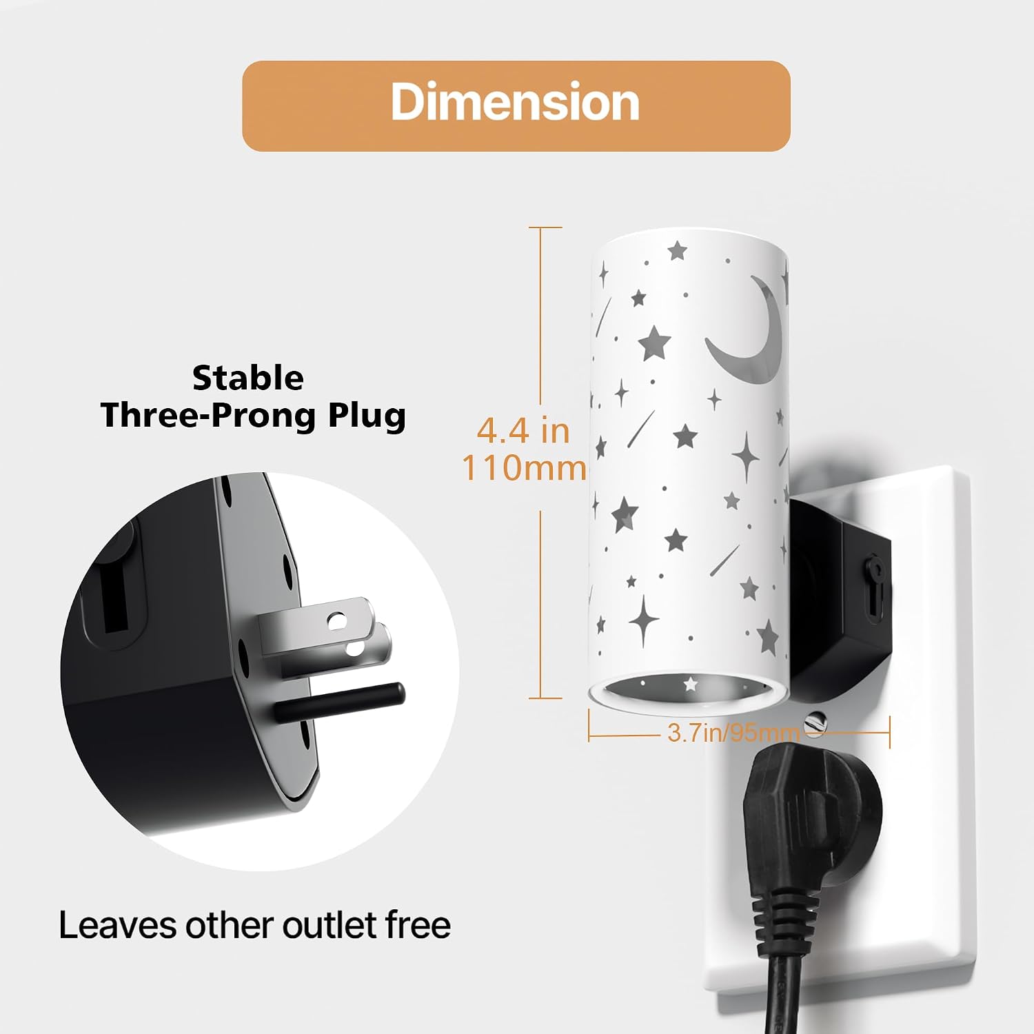 LED Night Lights Plug into Wall, 2-Pack 3000K Bright Plug in Nightlights, Dusk-to-Dawn Sensor, Dimmable 0-100LM, Auto-On/Off, Home Decor…
