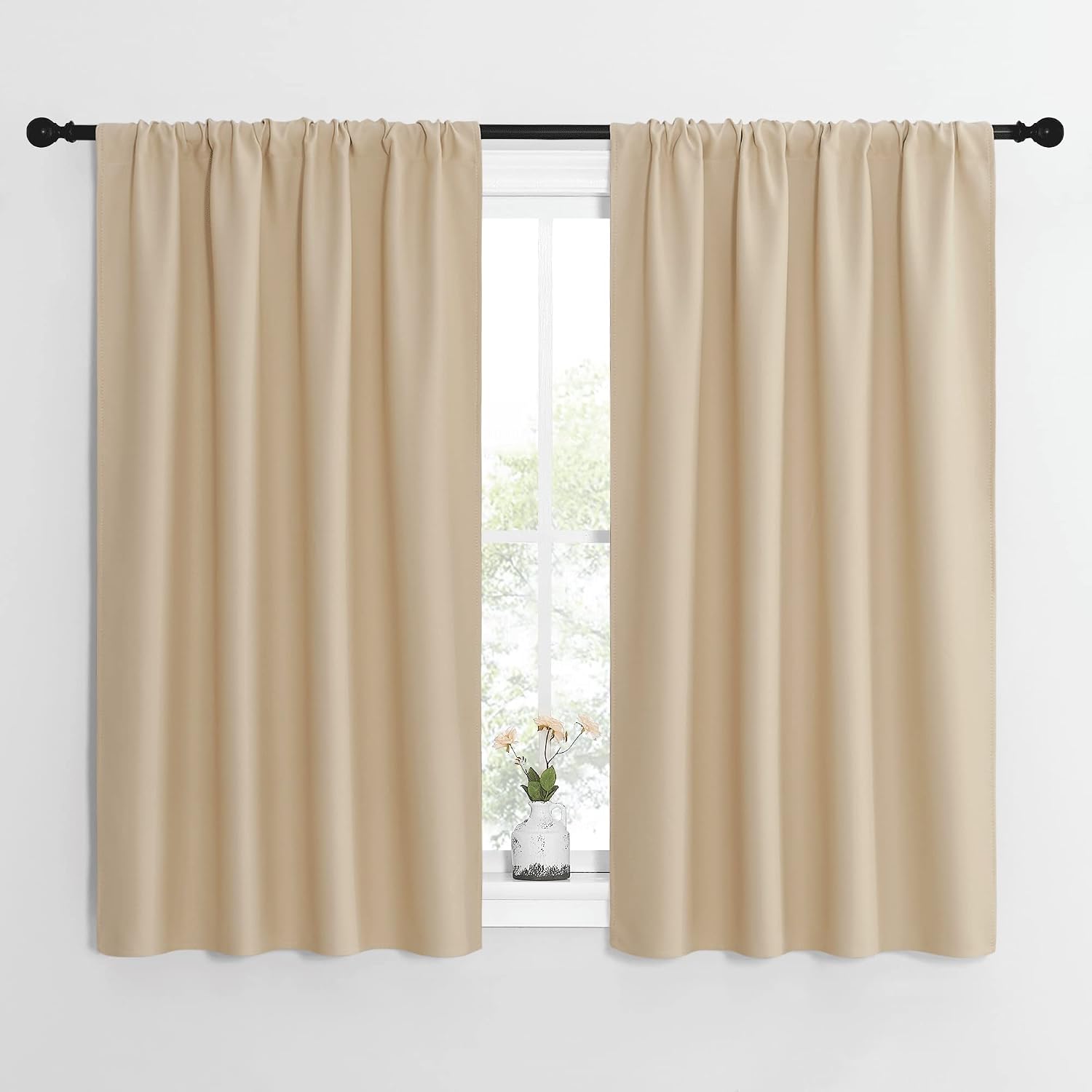 NICETOWN Blackout Room Darkening Curtains - Home Decoration Light & Noise Reducing Thermal Insulated Window Draperies with Rod Pocket Top…