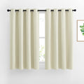 Nicetown Half Window Curtains for Bedroom - Silver Grommet Modern Thermal Insulated Home Decor Window Coverings for Nursery/Flat, Beige, W5…