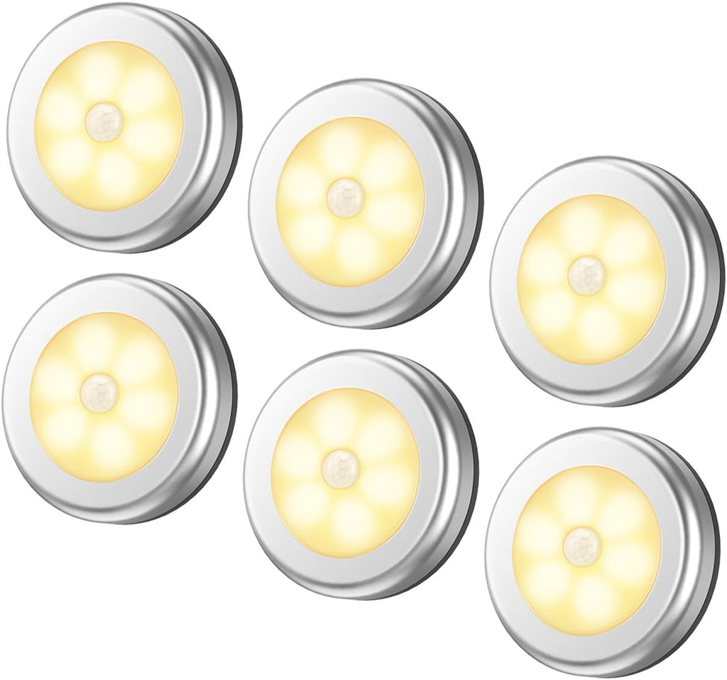 AMIR Upgraded 3.15” Motion Sensor Light, Cordless Battery-Powered LED Night Light, Stick on Closet Lights Stair Lights, Puck Lights for…