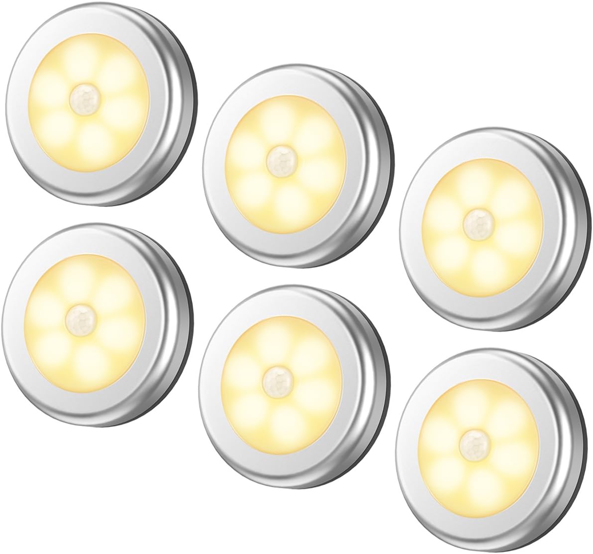 AMIR Upgraded 3.15” Motion Sensor Light, Cordless Battery-Powered LED Night Light, Stick on Closet Lights Stair Lights, Puck Lights for…