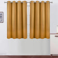 Lemomo Mustard Yellow Thermal Blackout Curtains/52 x 45 Inch/Set of 2 Panels Room Darkening Curtains 45 Inch silver