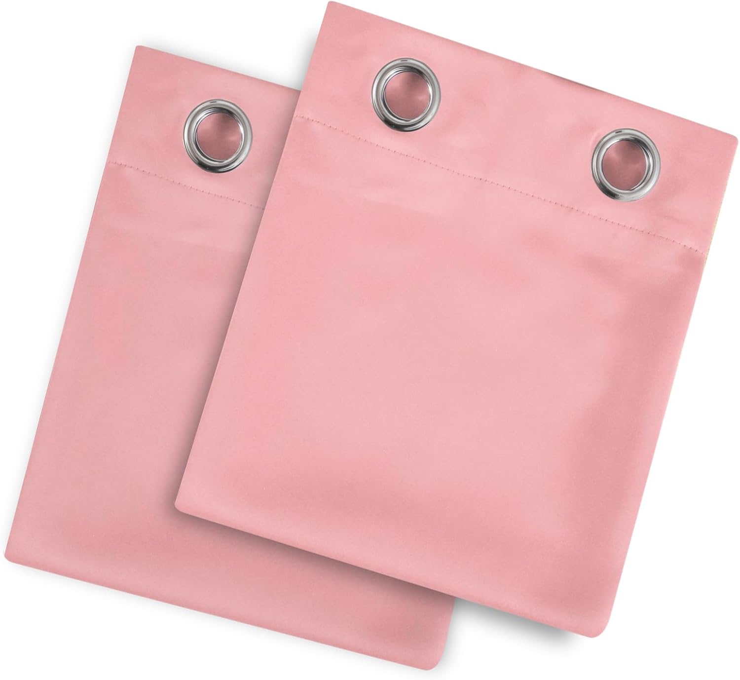 Lemomo Blackout Curtains 66 x 54 Inch Long Pink Curtains Set of 2 Panels Room Darkening Curtains for Bedroom and Living Room 54 Inch Pink