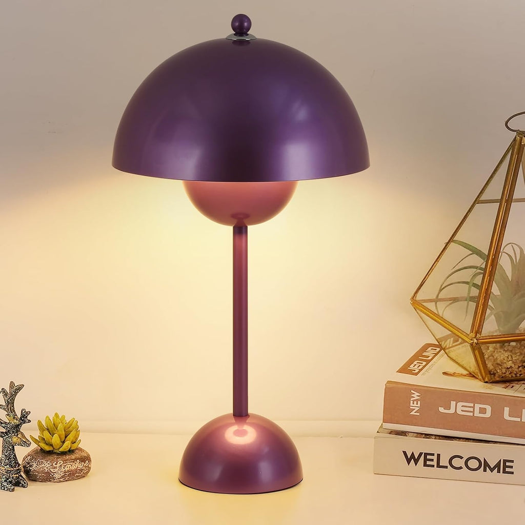 COSYLUX Modern Small Table Lamp for Bedroom, Cute Dome Shade Reflecting Light Reading Lamp for Living Room, Kid's Room, Study, Office…