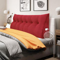 WOWMAX 100% Cotton Corduroy Headboard Pillow – King Size Back Support Reading Wedge for Bed & Daybed, Plush Handmade Bolster Cushion with…
