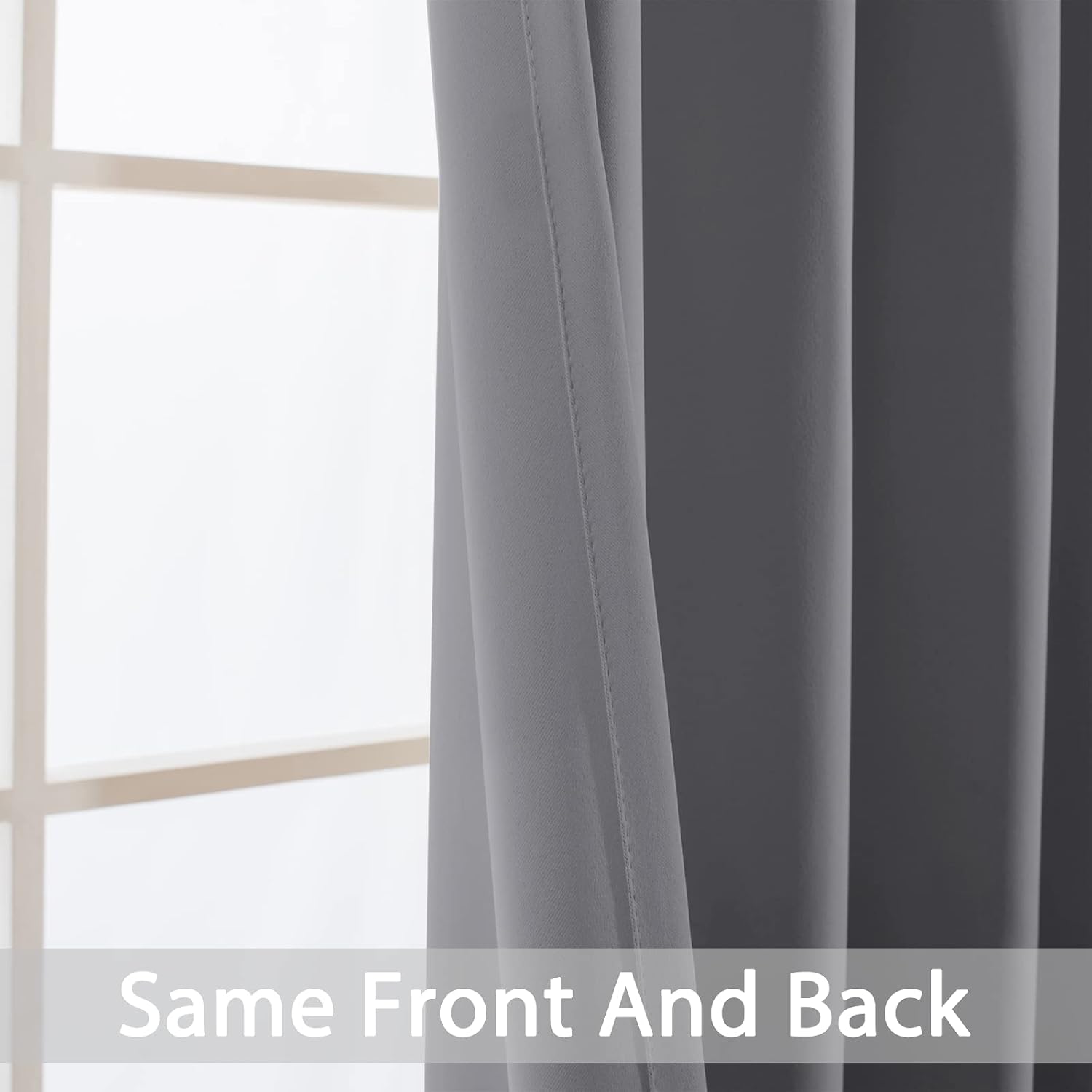 Yakamok Short Blackout Curtains 36 inches, Grommet Thermal Insulated Small Window Treatment Room Darkening Privacy Draperies for Basement…