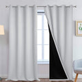 Yakamok 100% Blackout Curtains 108 Inches Long, 2 Thick Layers Thermal Insulated Curtain Panels for Bedroom, Full Light Blocking Drapes wit…