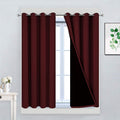 Yakamok 100% Blackout Curtains for Bedroom, Thermal Insulated 2-Layer Lined Blackout Drapes, Full Blackout Curtain Panels for Living Room(B…