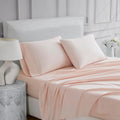 Linen Closet 3 Pcs 100% Cotton Twin Sheets Set, Blush, 400 Thread Count, Percale Weave, Deep Pocket Fitted Sheet, Fits Up To 18"…