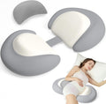 Pregnancy Pillows for Sleeping, Memory Foam W Shaped Maternity Pillow for Pregnant Women, Adjustable Travel Pregnancy Wedge Pillow with…