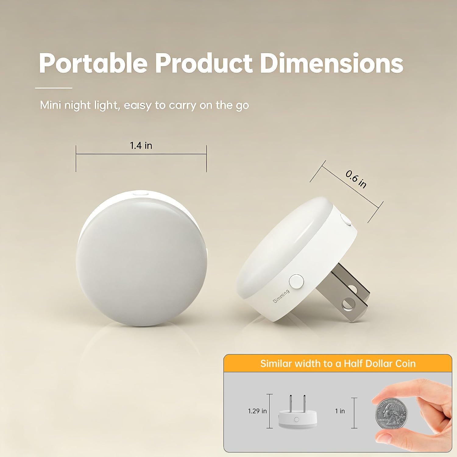 Junlitgroup Mini Plug in Night Light, Dusk to Dawn Sensor, 4-Color, LED Toilet Night Lights, Dimmable Color Changing, for Kids Breastfeedin…