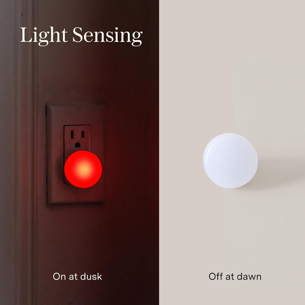 Loftie Night Lights Plug into Wall - 0.5W Plug in Night Light - Red Glow, Wall Light Sensing Dusk to Dawn - 2000K, UL Certified…