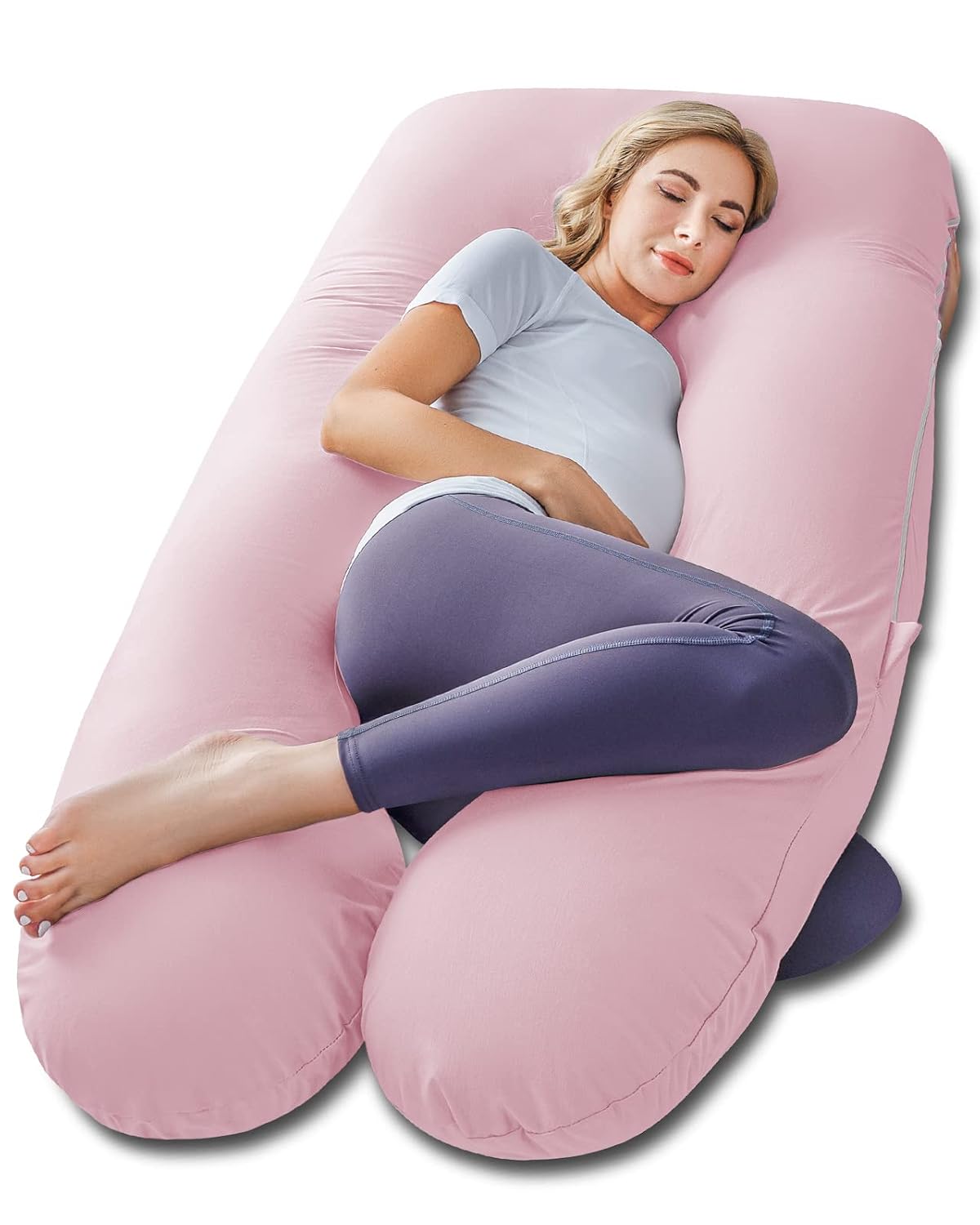 Meiz Pregnancy Pillows, Pregnancy Pillows for Sleeping, Pregnancy Body Pillow Cooling, Maternity Pillow for Pregnant Woman with Cooling Jer…