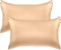 Elegantcomfort Elegant Comfort 2-Pack Cooling Viscose Satin Pillowcase Set with Hidden Zipper Closure, Silky Smooth for Hair and fabric…
