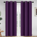 Yakamok Room Darkening Grommet Top Window Drapes Thermal Insulated Light Blocking Blackout Curtains for Living Room,42W x 84L, Purple,2…