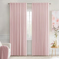 Miulee Baby Pink Back Tab Blackout Curtains 84 Inch Length 2 Panels Set for Living Room Bedroom Privacy, Rod Pocket/Pinch Pleated Thermal I…