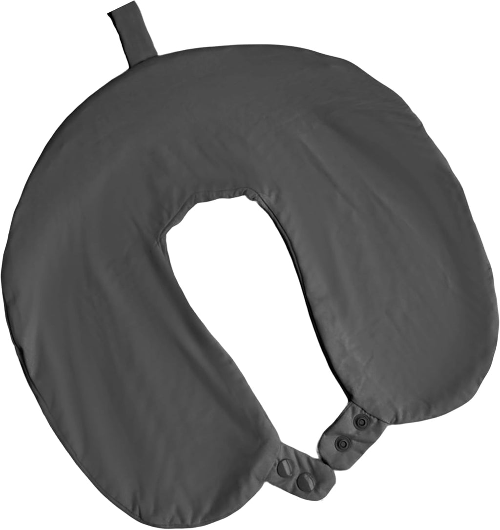 foiesfiuh Neck Pillow Cover – Cooling Ice Silk Travel Pillowcase with Double Snap, Soft, Washable & Lightweight, Fits U-Shaped Travel Pillo…