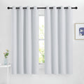 Nicetown Room Darkening Curtains for Living Room - easy maintenance Solid Thermal Insulated Silver Grommet Light Blocking for Bedroom (2…