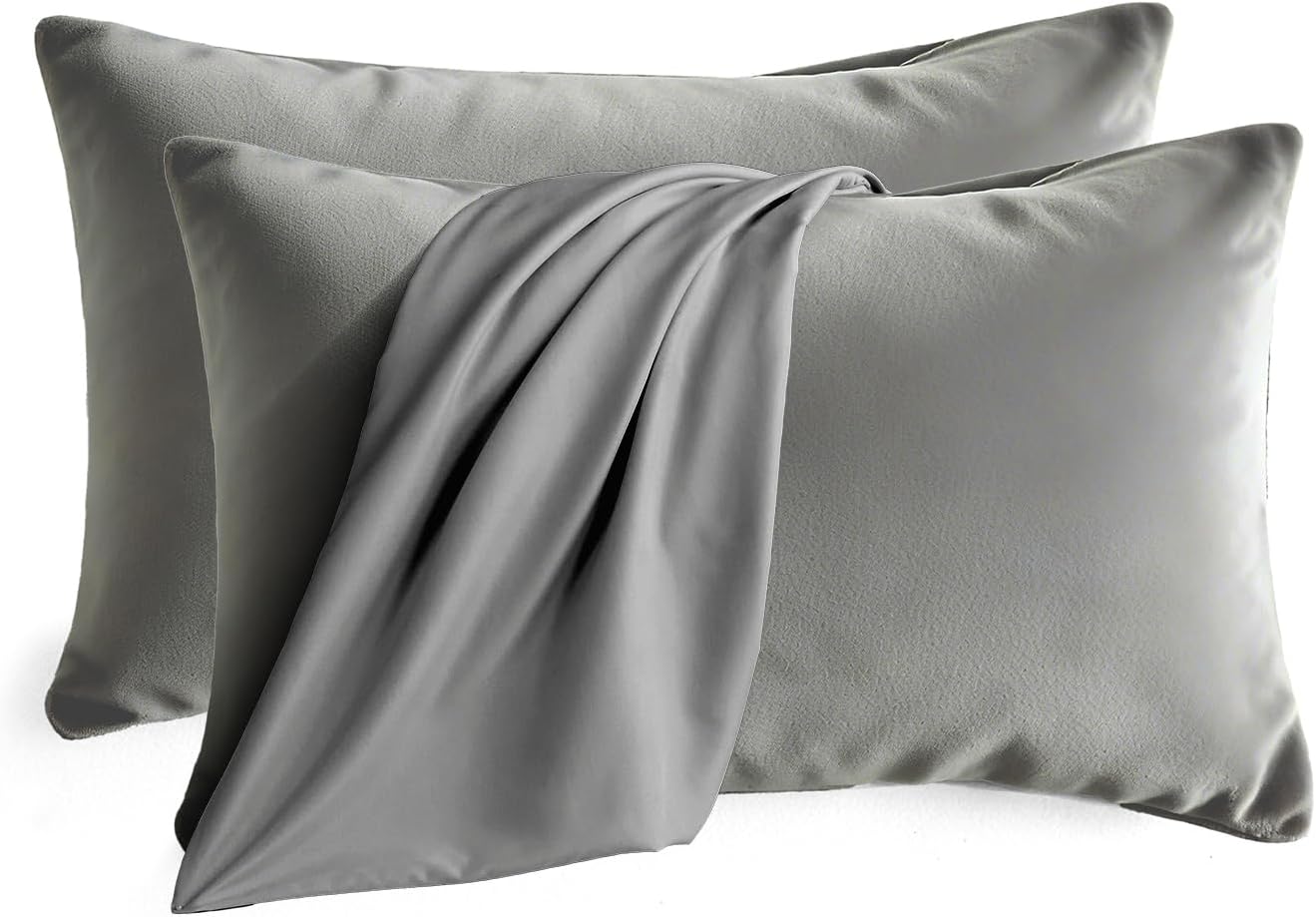 QJFabricCO Q&J Fabric Co. Queen Pillow Cases Set of 2, Brushed Microfiber Pillowcases, Soft, Wrinkle-Free, Fade-Resistant, Pillow Cases Envelope…