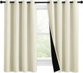 Nicetown Warm Curtains for Winter, Bedroom Full Blackout Curtain Panels, Great Job for Blocking Light, Complete Blackout Draperies with Bla…