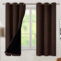 BGment Thermal Insulated 100% Blackout Curtains for Bedroom with Black Liner, Double Layer Full Room Darkening Noise Reducing Grommet Curta…