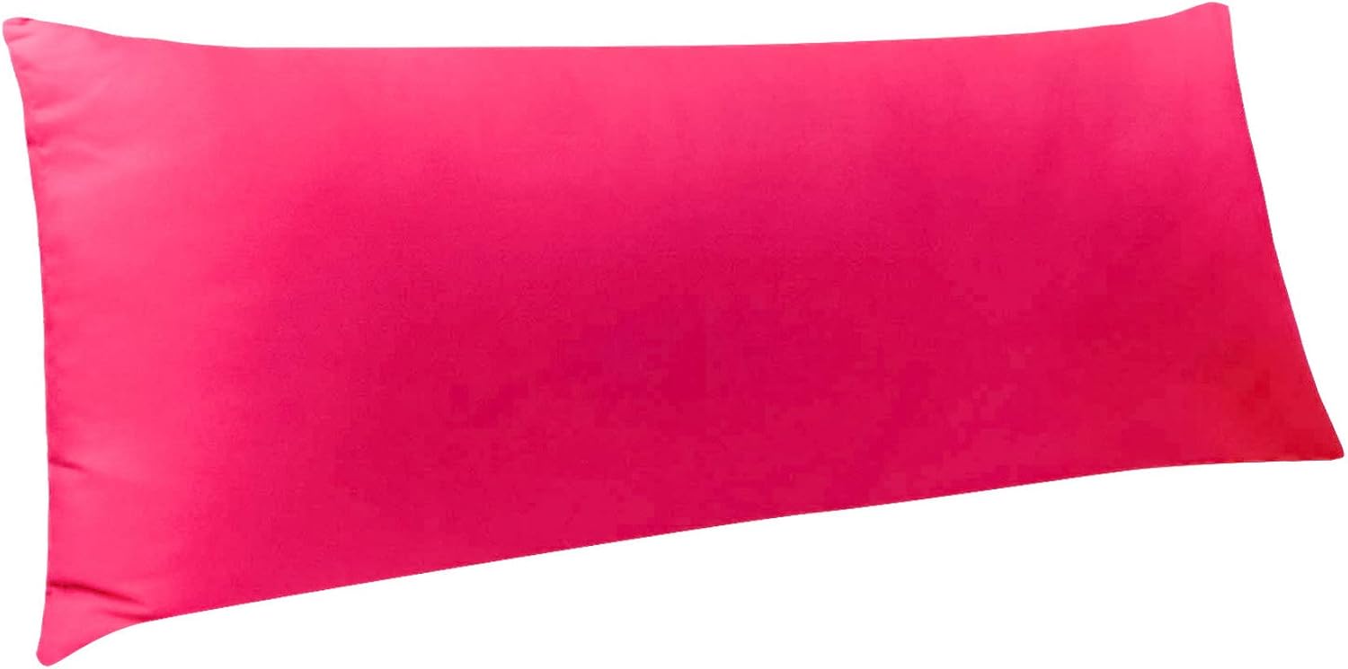 Ntbay Body Pillowcase - Brushed Microfiber 20x54 Pillowcase - Soft, Wrinkle-Free, Fade-Resistant, Stain-Resistant, Magenta Body Pillow Cove…