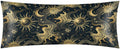 Sun Stars Moon Pattern Body Pillow Covers Decorative Soft Bedding Satin Pillowcase with Zipper Closure Cooling Breathable Long Pillow…