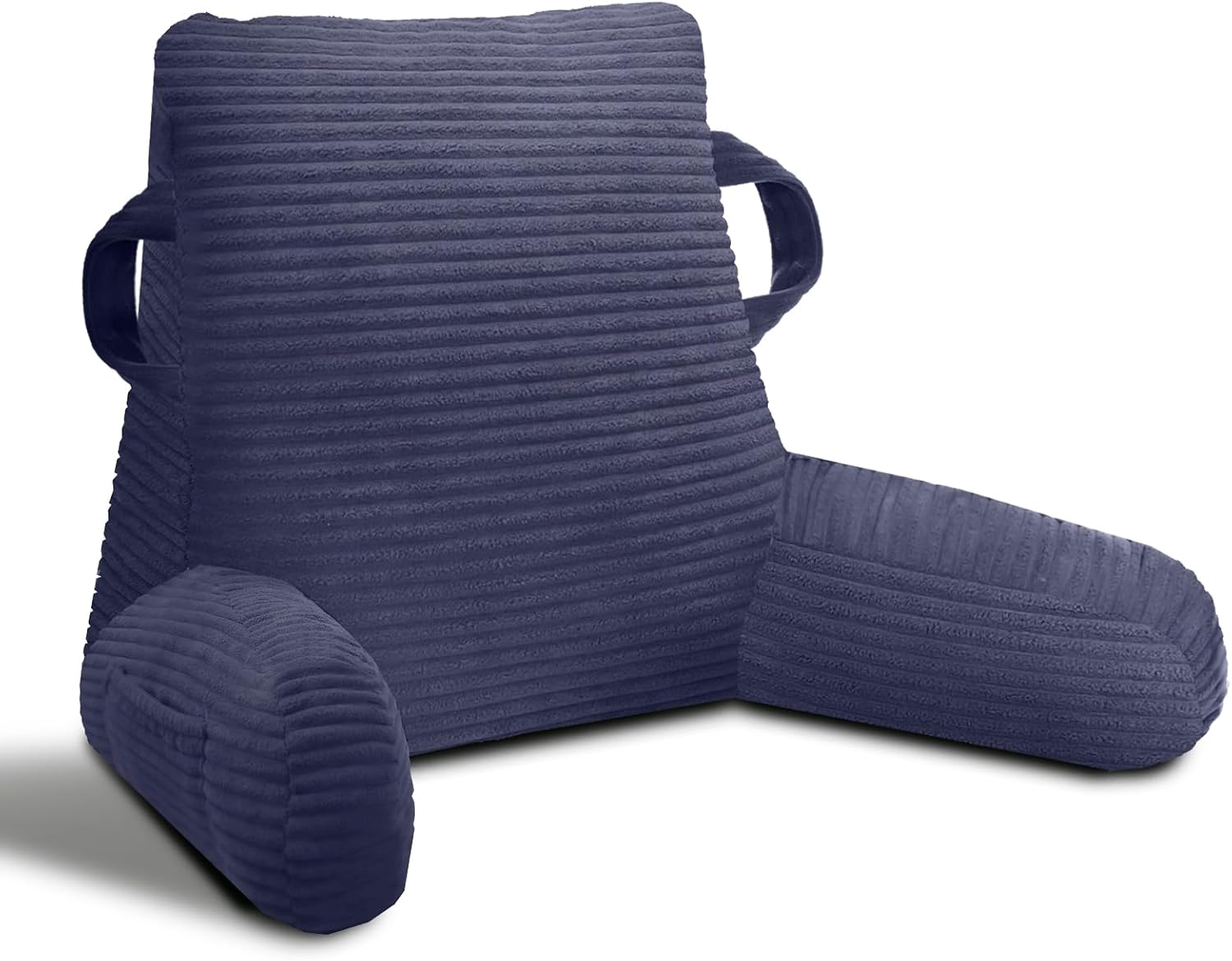 Reading Pillow for Sitting in Bed Adult, Bed Reading Pillow with Shredded Memory Foam, Back Pillow for Sitting with Arms and Pockets…