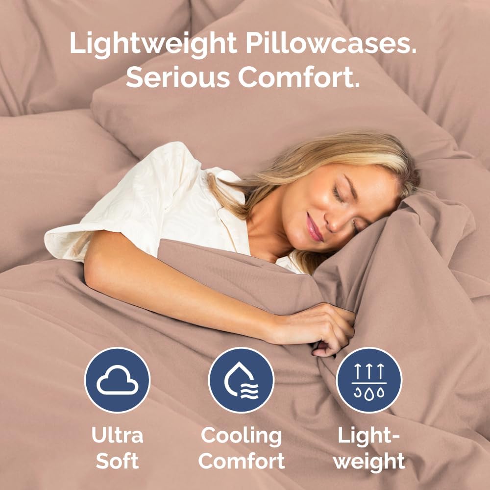 King Standard Pillow Cases Set of 2 - Ultra-Soft Hotel Quality Pillowcase Covers - Comfy, Cozy & Fade Free - Wrinkle Resistant - Machine…