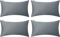 Thmyo 4-Pack 100% Cotton Lumbar Comfortable Solid Decorative Throw Pillow Case, Thmyo Rectangle Cushion Cover Pillowcase Sublimation Blank P…