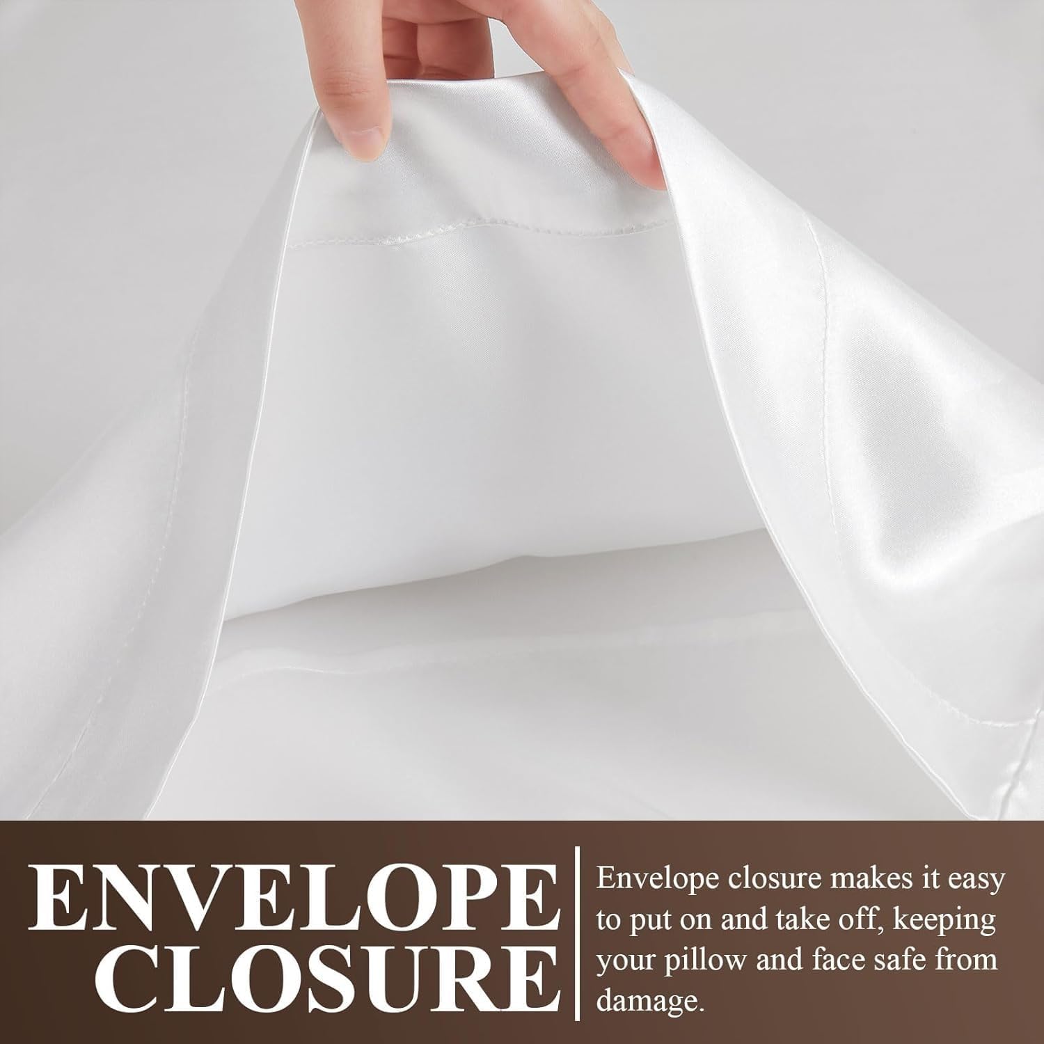 Satin Pillowcase Set of 4 -Silky Pillow Cases for Hair and Skin, 4 Pack Similar to Silk Pillow Covers with Envelope Closure, Gifts for…