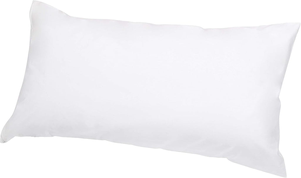 Amazon Basics King Pillow Pillowcases with Zipper, 100% Cotton Hypoallergenic, Pillow Protector, White (37 x 21 Inches), Pillows Not…