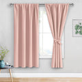 Jiuzhen Pink Blackout Curtains for Gril Room - Thermal Insulated Light Blocking Curtains, Room Darkening Rod Pocket Curtains for Living Roo…