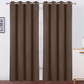 Lemomo Blackout Curtains 52 x 90 Inch Long Chocolate Curtains Set of 2 Panels Room Darkening Curtains for Bedroom and Living Room 90 Inch s…